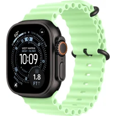 Apple Watch Ultra 3 GPS + Cellular, 49mm Black Titanium Case with Neon Green Ocean Band